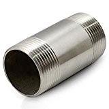 1/2" DN15 Male Threaded Stainless Steel SS 304 Pipe Fittings 75MM Length BSPT