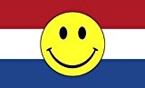 1.52 x meters 0.91 meters (150 cm x 90 cm) Niederlande Holland Smiley Face 100% Polyester, Material Fahne
