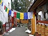 1 Rolle Tibet Gebetsfahnen 25 Fahnen Größe L 35-36 cm Silk