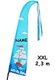 1 Stück _ XXL - 2,3 m - Windfahne / Balifahne - " XL Segelboot / Piratenschiff - Schiffe " ...