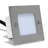 1 x 230V LED Wandeinbaustrahler/ Treppenlicht TAX 1,5Watt IP54 Spritzwasserschutz für innen und außen Lichtfarbe warmweiß