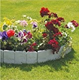 10 Stück Rasenkante Gartenzaun Zierzaun aus Kunststoff in Stein-Optik Rasenrand Fechten Dekoration, 24cmx13cm