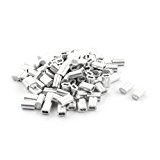 100 Stück Aluminium Sanduhr Sleeve 2mm x 9 mm für 1,5 mm Drahtseil