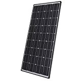 100W Photovoltaik Solarpanel - Solarmodul - Monokristallin Silizium Solarzellen - Schwarz Eloxierter Rahmen - Ideal zum Aufladen von 12V Batterien ...