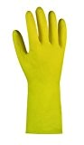 10er Pack Haushalts-Handschuhe aus Naturlatex, gelb, Größe:8 (M)