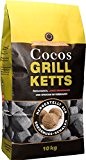 10kg Cocos Grillketts Premium Holzkohle Grillbriketts aus Kokos Kohle - extra lange Brenndauer - ideal für Dutch Oven & Smoker