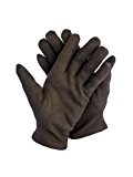 12 Paar Baumwollhandschuhe, Trikothandschuhe, Stoffhandschuhe schwarz mit Schichteln - 10 / XL (Herren Standard)