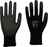 12 Paar Montagehandschuh Nylon NITRAS 6215 schwarz PU Handschuhe Gr. XL (9)