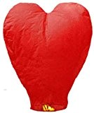 12 Stück Himmelslaternen herzform HERZ Skyballon Skylaterne Ballon 100cm Rot