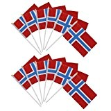 12st Handbewegung Norwegen-Flaggen