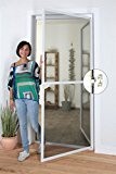 1PLUS Insektenschutz Alu Spannrahmen System premium für Türen, in verschiedenen Größen und Farben verfügbar (120 x 240 cm, Weiß)