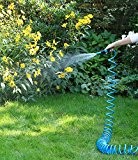 1PLUS Premium Spiral-Gartenschlauch 10 m & regulierbarer Wassersprühkopf & umfangreiches Zubehör-Set,in verschiedenen Farben (Blau)