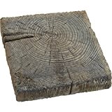 1x Terassenplatte in Baumstammoptik aus Beton - Nature - Besonders Authentische Optik - Gartenweg (225x225 mm)