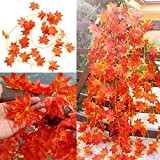 2.3m Künstliche Ivy Red Maple Kunststoff gefälschte Blätter Garland Home Garten Dekoration