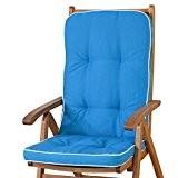 2 Auflagen für Hochlehner Sessel Sun Garden Tomiro 50077-131 blau weiß