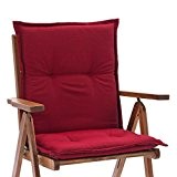 2 Niederlehner Sessel Auflagen Rio 50318-300 in uni rot 98 x 49 x 6 cm