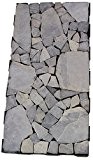 2 Stk. Snap&Go Mosaik grauer Marmor Bodenplatten 60x30cm Terrassenfliesen Balkonfliesen
