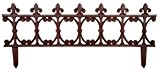 2 Stück Esschert Design Beetzaun, Zierzaun, breit, aus rötlichem Gusseisen, ca. 82 cm x 36 cm