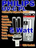 2 Stück Philips PL Lampe 5 Watt UV-C Ersatzlampe Länge: 105mm Version 2013