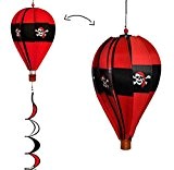 2. tlg. Set Windspiel Pirat Satorn 1,10 m Balloon Spirale hochwertig ! - Twister Ballon Windmühle Windräder - Wetterfest für ...