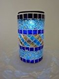 2 x LED Solar-Windlicht Maike mit wunderschönem Mosaikglas