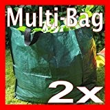 2 x Multi Bag Tasche Gartensack Laubsack Garten-Sack Laub-Sack 158 Liter NEU