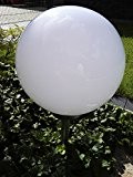 20 cm Durchmesser Garten Kugel Leuchte LED Solarleuchte Solarlampe Kunststoff Kugelleuchte 20 cm Durchmesser - sehr hochwertig verarbeitete Solar Gartenkugel ...