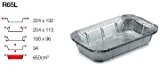 20 Limpext Schalen, Alu eckig 0,8 l, 218 x 155 x 38 mm Menüschalen, Grillschalen / Fettauffangschalen aus Aluminium - ...