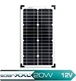 20 Watt Solarpanel Monokristallin - Solarmodul - Camping - PV Modul - solarXXL