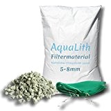 25 KG ZEOLITH Filtermaterial 5-8 mm + 2 x Filtersäcke XL 43x60 cm für Koiteiche, Gartenteiche, Zierteiche und Schwimmteiche
