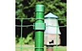 25 Meter Gartenzaun Komplettset Fix-Clip® Pro zum Einbetonieren (Schnellbauzaun), Höhe 150cm, Farbe grün