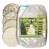 25kg Koniferen-Sand Quarzsand für Nadelgehölze - Kiefer, Zypresse, Eibe, Thuje & Bonsai kalkfrei 0,1 - 0,3 mm