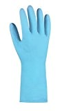 2er Pack Haushalts-Handschuhe aus Naturlatex, blau, Arbeitshandschuhe, Größe:8 (M)