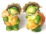 2er-Set Deko Garten - Schildkröten mit Schaufel und Gieskanne aus Keramik