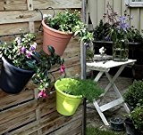 2er Set Hängetopf terracotta Blumentopf Kräutertopf aus Kunststoff für Balkon, Zaun und Garten