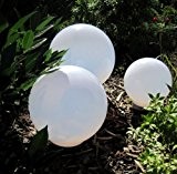 2er Set LED Solarkugel Marla Solarleuchte Gartenleuchte mit Erdspieß, Durchmesser 20 + 30cm Gartenkugel Kugelleuchte
