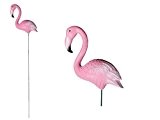 2x Kunststoff Gartenstecker Motiv Flamingo Pflanzstecker Beetstecker Gartendeko