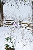 2x / Set 17 cm grossen Gartenkugeln in Blüte / Blüten / Tulpenform FROSTSICHER & MASSIV und in violett-weiß + ...