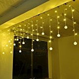 3.5m LED Ball Lichterkette String Lights für Außen Landschaft, Terrasse, Garten, Schlafzimmer, Camping, Weihnachtsfest, Hochzeit