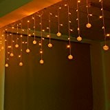 3.5m LED Ball Lichterkette String Lights für Außen Landschaft, Terrasse, Garten, Schlafzimmer, Camping, Weihnachtsfest, Hochzeit
