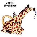 3-D Design - Gießkanne - Deko Kanne " Giraffe " - incl. Namen - mit Deckel & Henkel - für ...