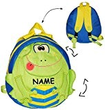3-D Effekt - Rucksack - " Frosch " - Tasche für Kinder - incl. Name - wasserfest & beschichtet - ...
