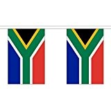 3 Meter 10 (22.86 cm x 15.24 cm) Flag South Africa Afrika 100% Polyester ideale Party Deko Wimpelkette für Street ...