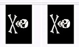 3 Meter 10 (22.86 cm x 15.24 cm) Flagge Fahne Pirat Totenkopf Piratenflagge Jolly Roger & 100% Polyester ideale Party ...