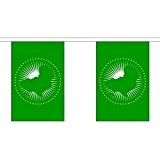 3 Meter 10 (22.86 cm x 15.24 cm Flagge Südafrika, die Afrikanische Union, 100% Polyester ideale Party Deko Wimpelkette für ...