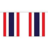 3 Meter 10 (22.86 cm x 15.24 cm) Flagge Thailand Thai 100% Polyester ideale Party Deko Wimpelkette für Street House ...