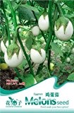 3 Packungen 90 Weißer Aubergine-Samen Gemüsesamen B050