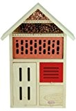 3 Stück Esschert Design Insektenhotel, Insektenhaus aus Holz mit Metalldach, ca. 37 cm x 11 cm x 57 cm