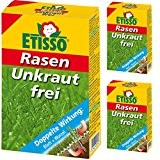 3 x 250 ml Etisso Rasen Unkraut-frei Unkrautvernichter