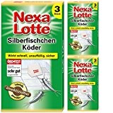 3 x 3 (9 Stk.) Nexa Lotte Silberfischchen-Köder Leim-Falle hochwirksam